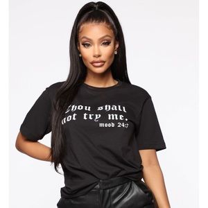 Fashion Nova Try Me Tunic Top